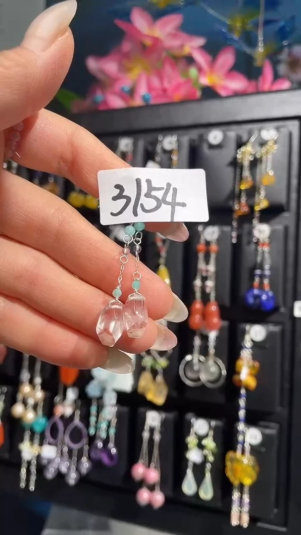 银S925镶嵌耳饰紫晶喜欢拍