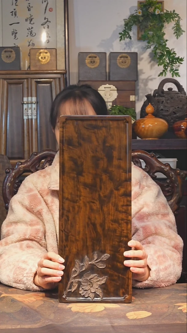 金丝楠小叶桢楠【86】纯手工精雕 整板整雕 满花干料茶盘