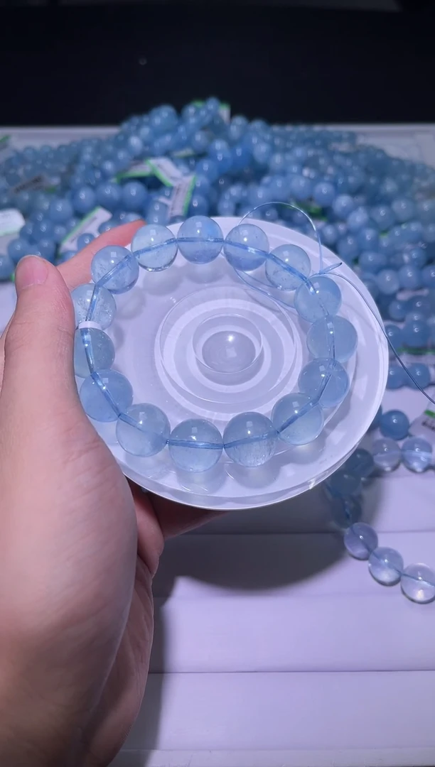 1海蓝宝石（处理）X100-14mm海蓝宝单圈-多样性发其一