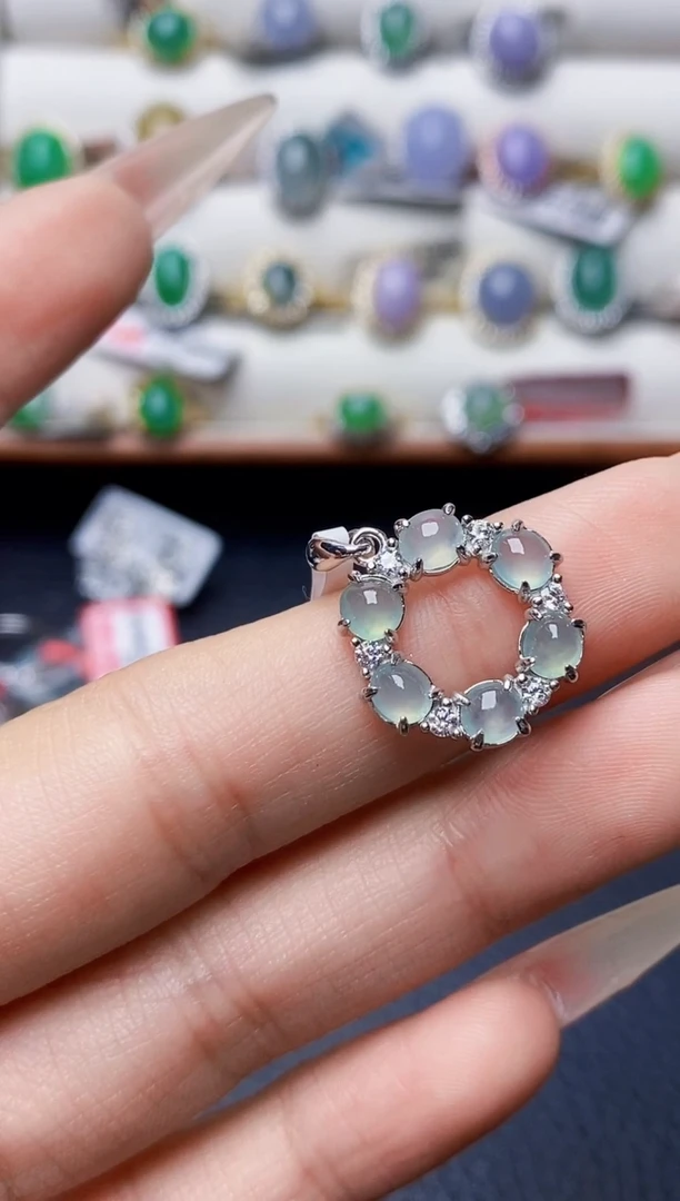 银S925镶嵌戒指翡翠2128