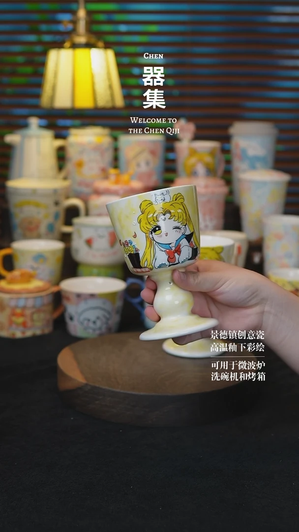摆件18景德镇纯手工手绘创意瓷