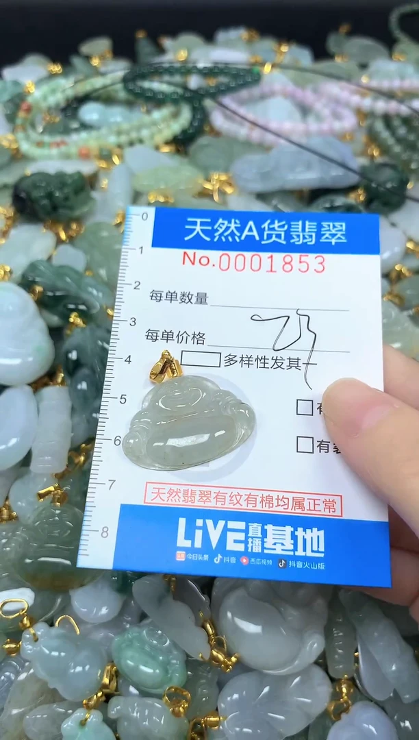 颈饰未镶嵌翡翠净货挂件-1853