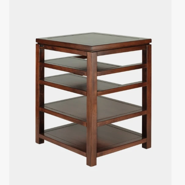 原木实木音响展示柜  五层展示柜 胡桃木音响设备柜