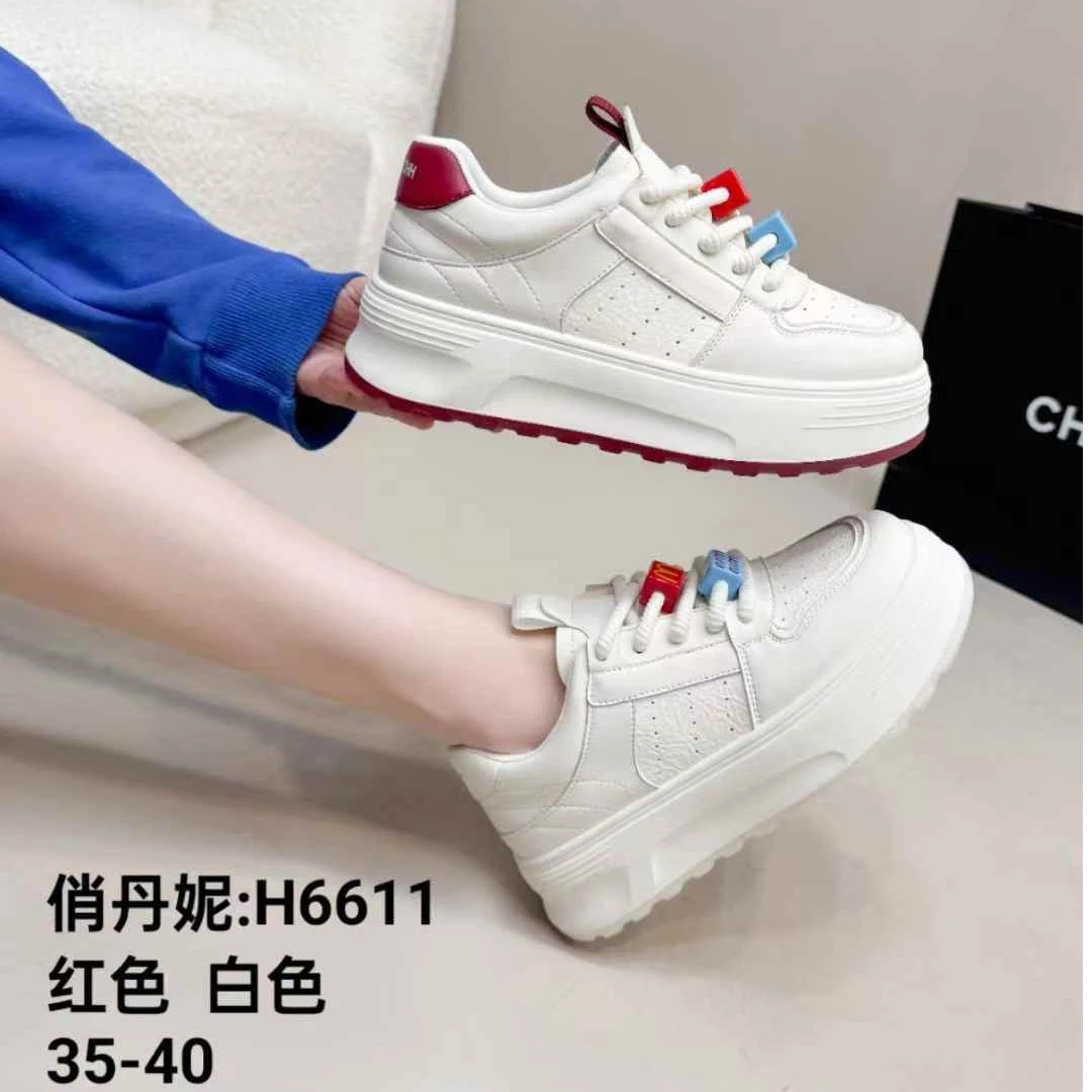 春节新款可爱风舒适百搭厚底增高4厘米板鞋6611