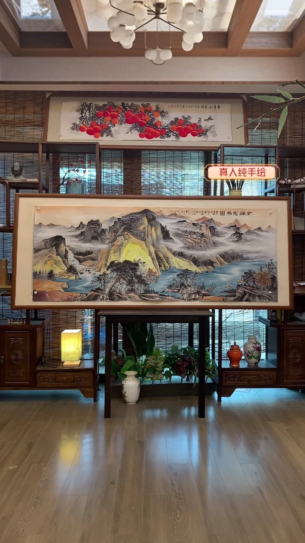 国画国画纯手绘纯实木205*85cm