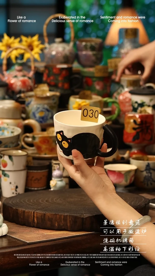 陶瓷景德镇高温釉下彩手工手绘款式@A0763@