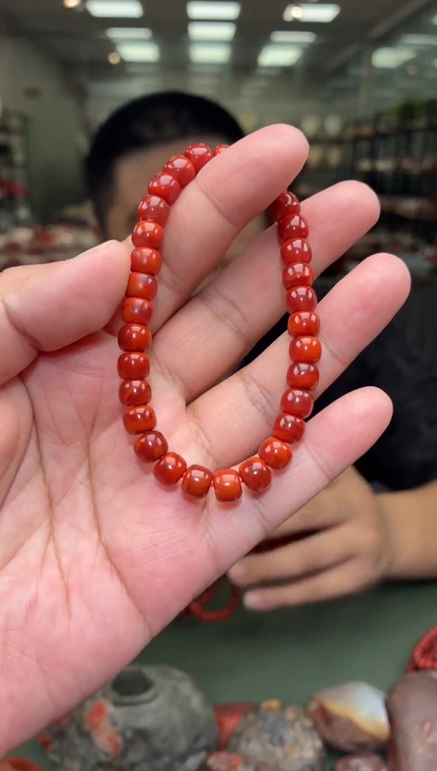 手串未镶嵌南红玛瑙单圈手串一条7约mm多样性发货