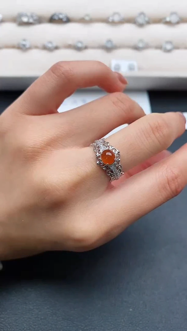 银S925镶嵌戒指翡翠111111111+9