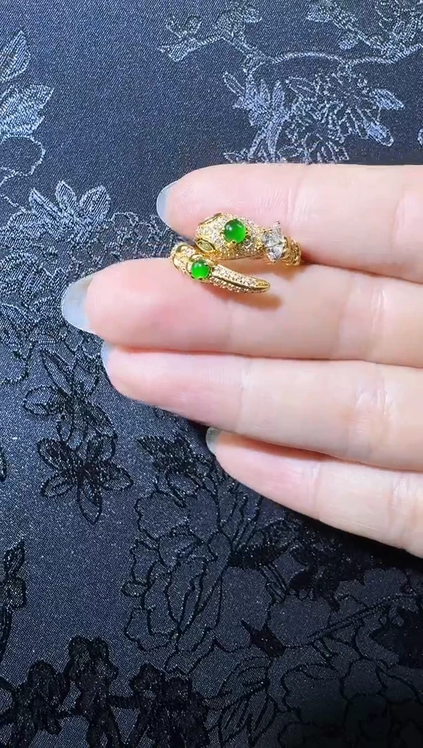 【闪购商品】翡翠戒指银S925镶嵌戒指