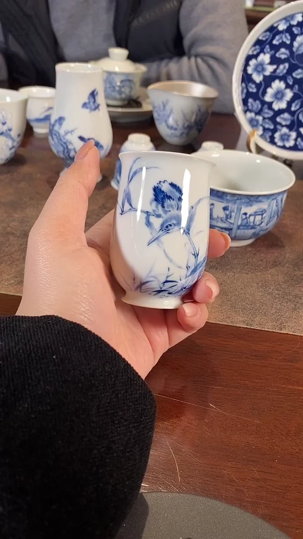 华山拙隐 单翠玉兰杯