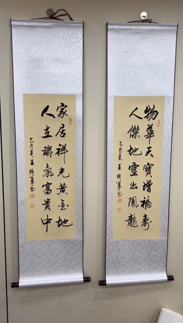 【闪购商品】书法王培军 物华天宝 家居祥光 四尺四开