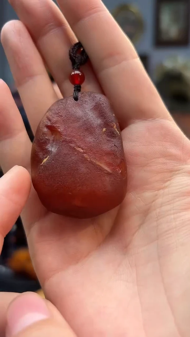 琥珀颈饰未镶嵌吊坠