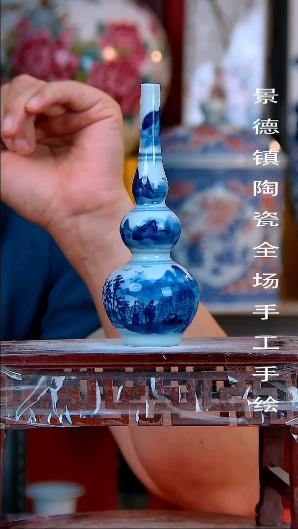 摆件景德镇陶瓷 手工手绘