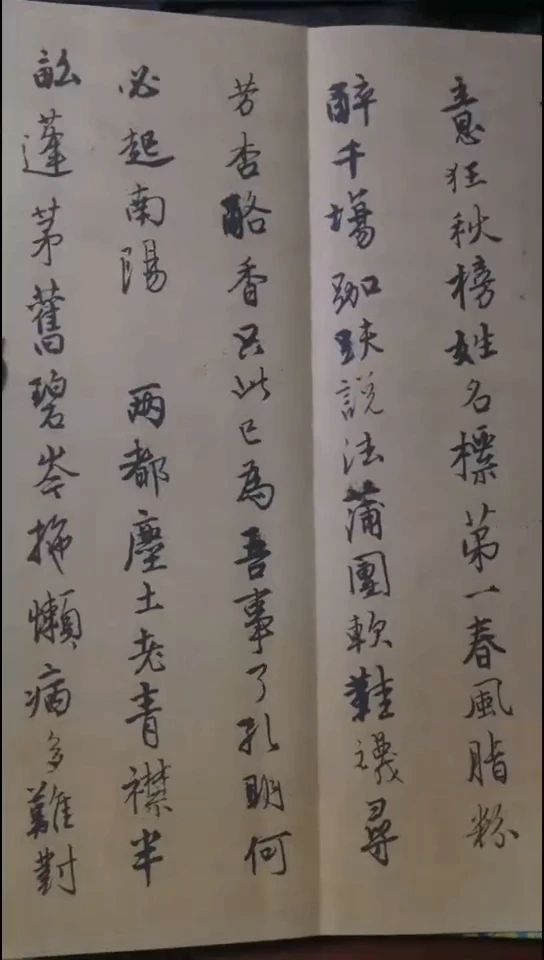 唐伯虎漫兴墨迹经折