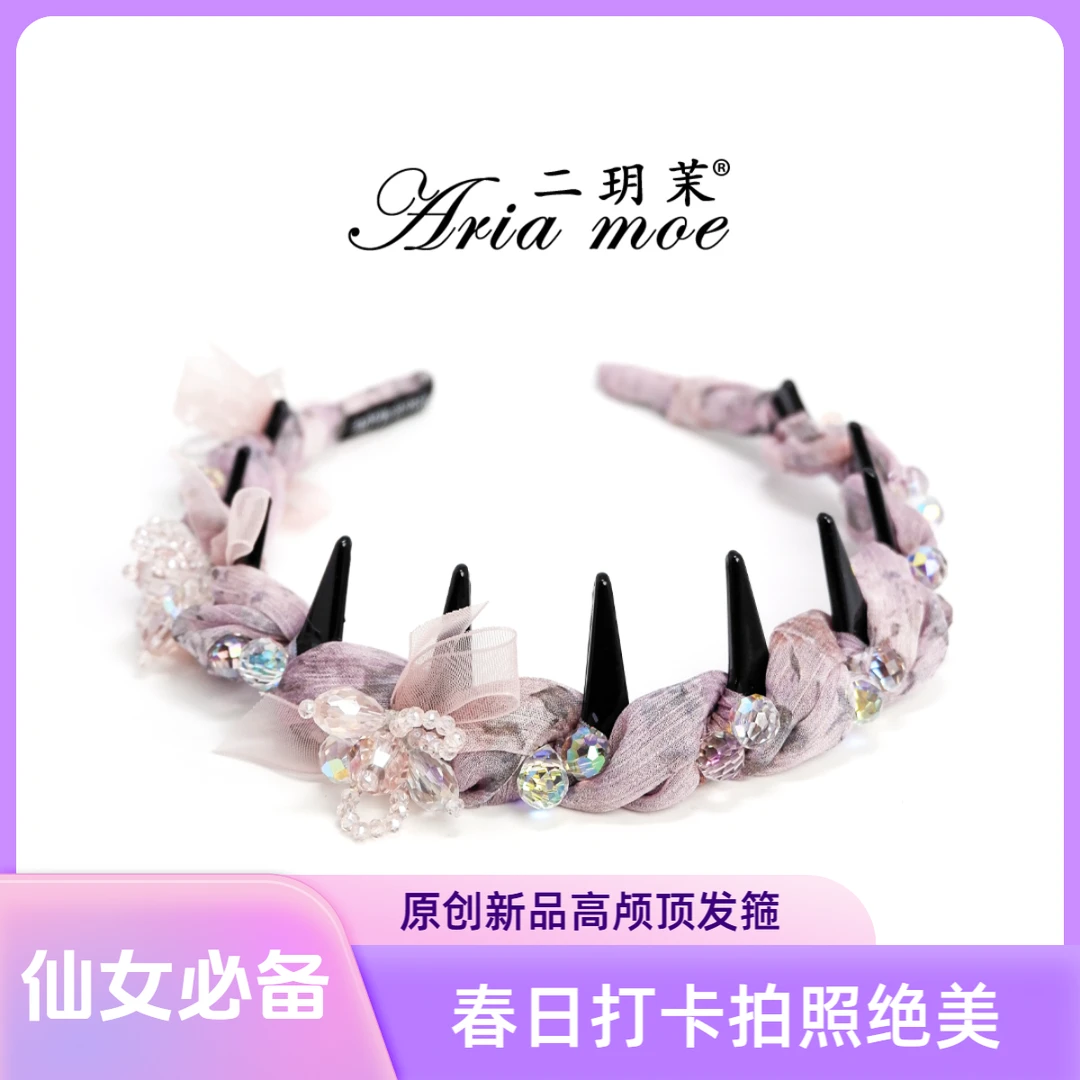 【冰桃酪】2025原创新款超甜美发箍带齿增高颅顶仙女必备蝴蝶结头箍