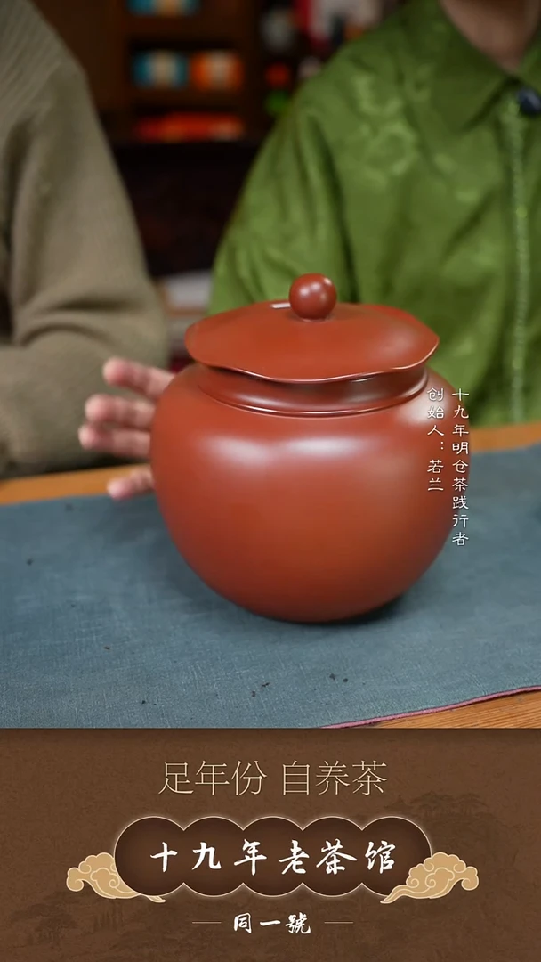 紫砂茶叶罐宜兴原矿茶叶罐+10沱宝灿