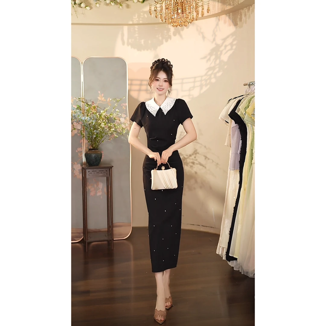 瑞瑞定制-1556（巴黎之夜）连衣裙“60棉”N1058