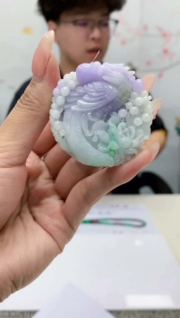 【闪购商品】定制翡翠未镶嵌4688MM-毛货挂件84赠珠链