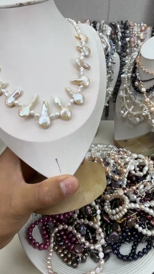 颈饰银S925镶嵌淡水珍珠1