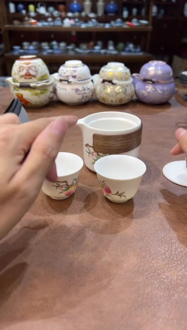真的很便宜超好看会开片的旅行茶具