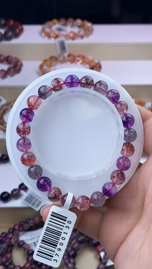 【闪购商品】水晶手链未镶嵌黑加仑超七8m