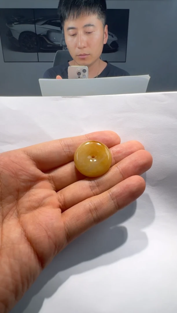 颈饰未镶嵌和田玉27mm精品平安扣