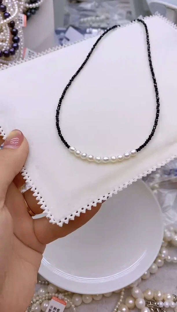 未镶嵌1淡水珍珠锁骨链