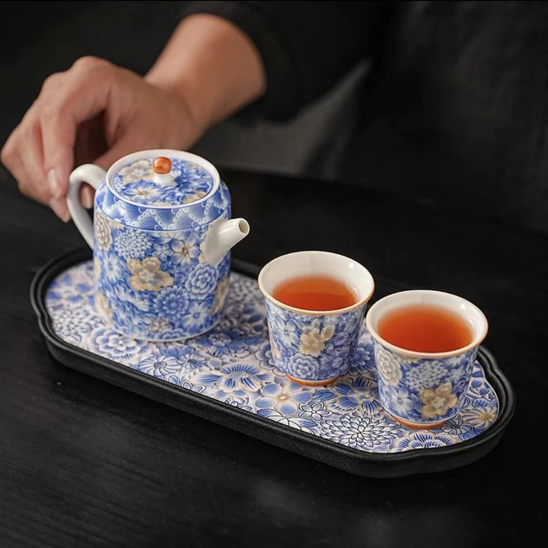 繁花一壶二杯+小繁花盘 A207