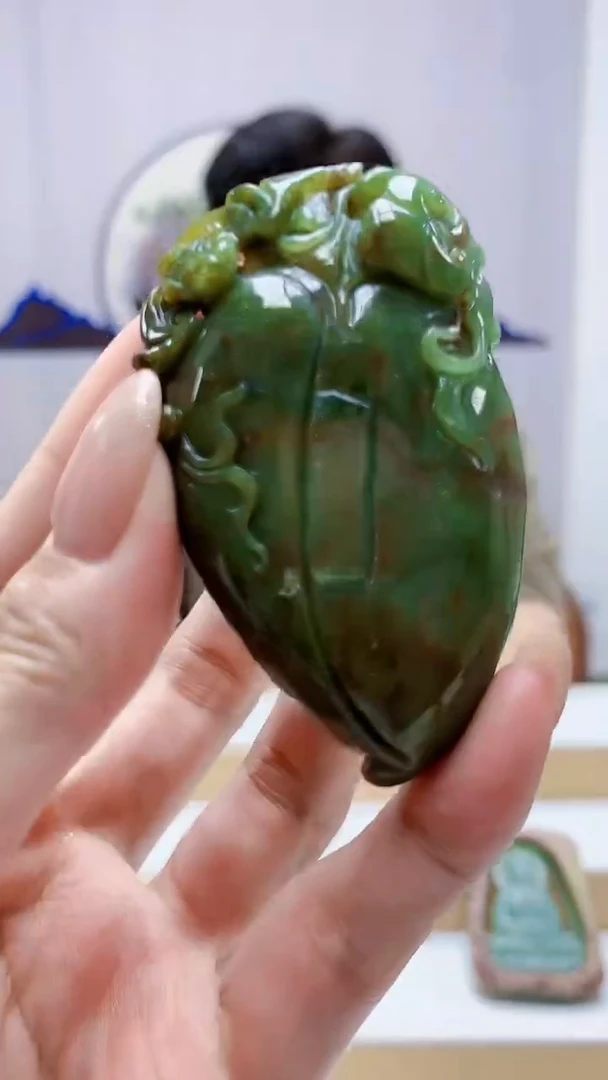 未镶嵌定制翡翠4917MM-毛货挂件8