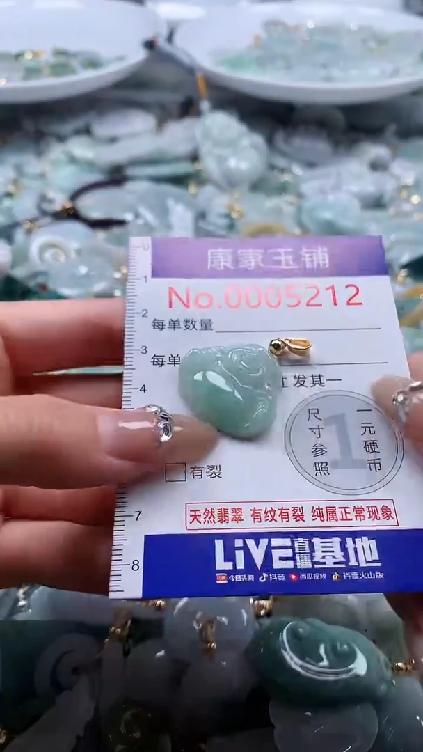 翡翠未镶嵌吊坠(不含链)5212