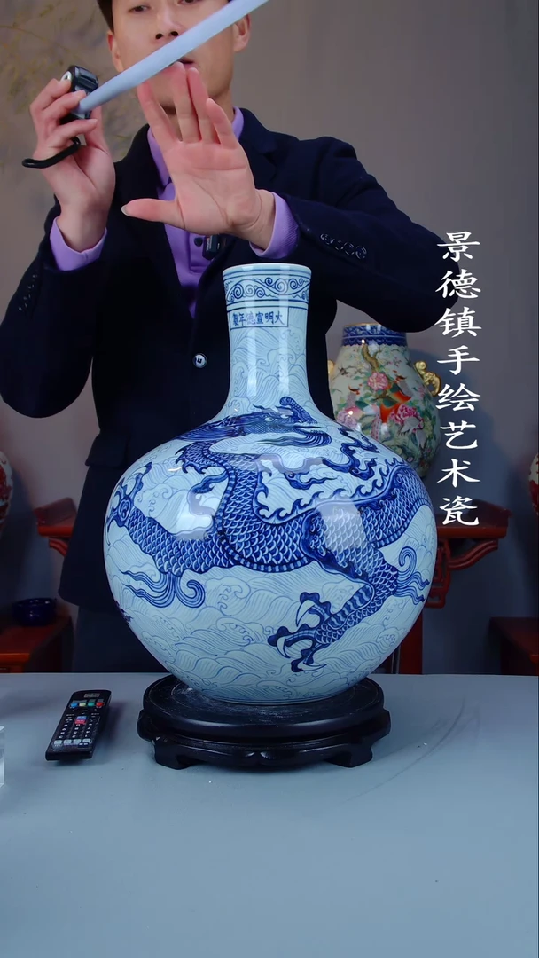 摆件陶瓷景德镇手工手绘陶瓷47