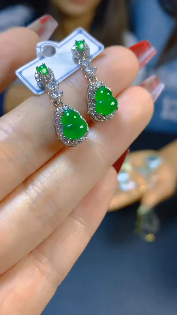 【闪购商品】翡翠耳饰未镶嵌0649181400多样性发一