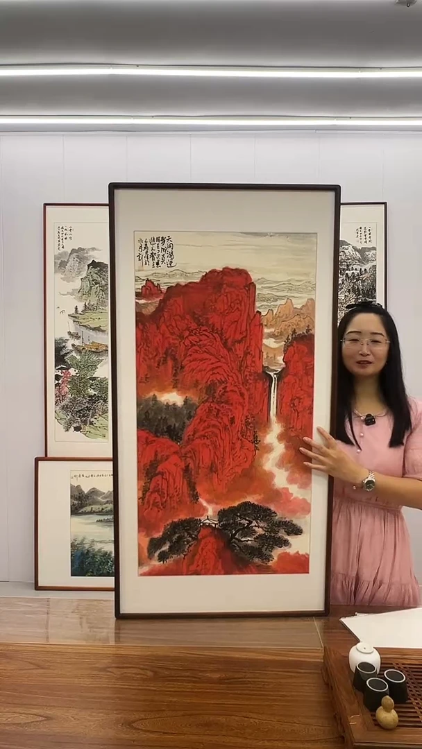 国画隗寿群   120*60  天开红运