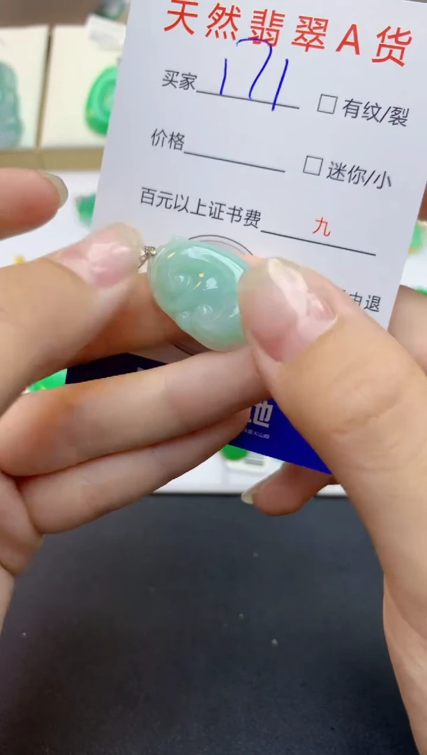 翡翠未镶嵌颈饰天然缅甸A货翡翠