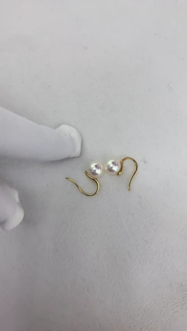 【闪购商品】海水珍珠耳饰18K金镶嵌高跟鞋7.5-8