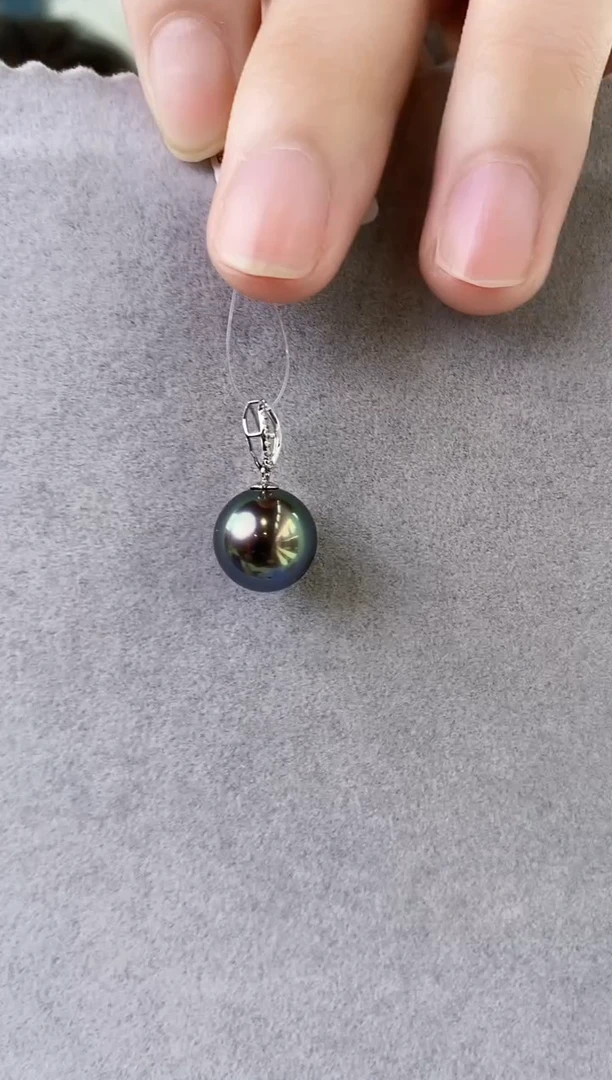 【闪购商品】海水珍珠吊坠(不含链)18K金镶嵌10-11海水珍珠吊坠