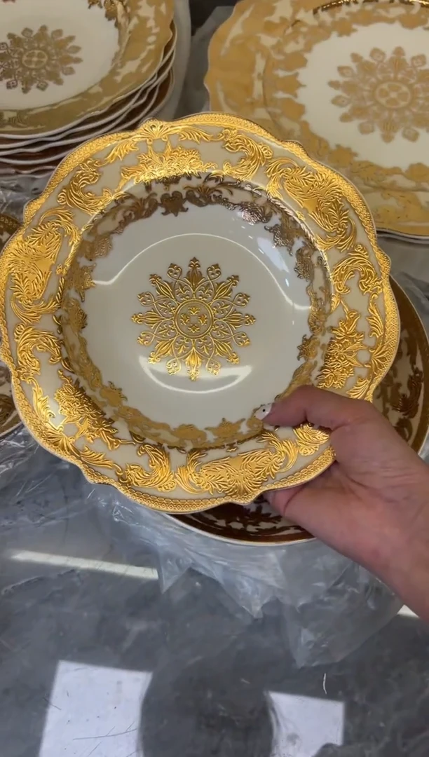 瓷片8.5寸草帽盘2个一单尾单