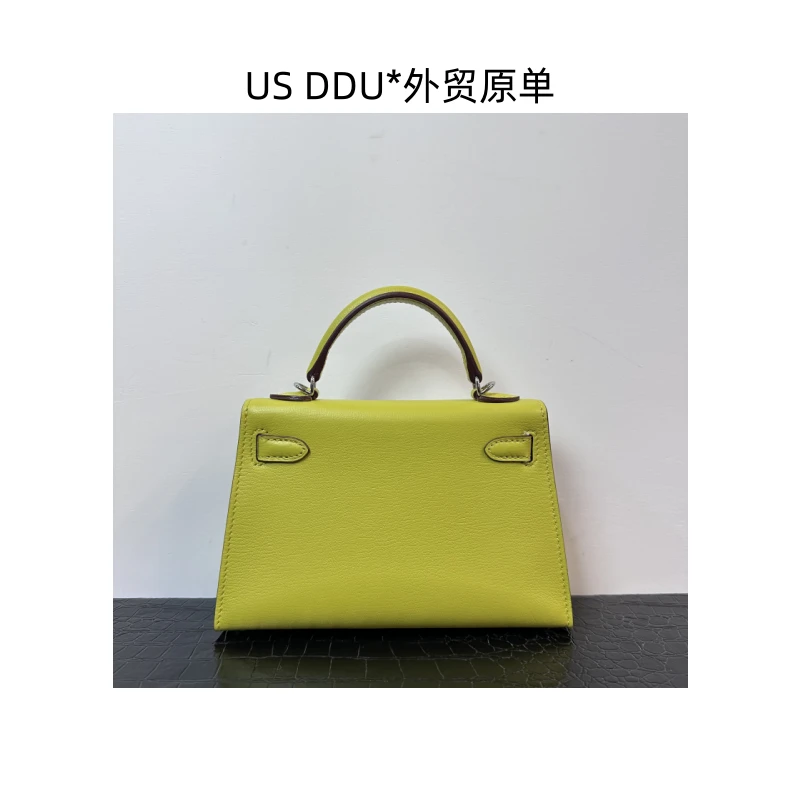 A179 柠檬菊银扣凯莉二代外缝法羊皮手提斜挎包1310/D014