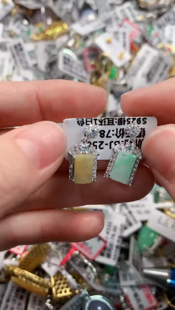 银S925镶嵌戒指翡翠888---10