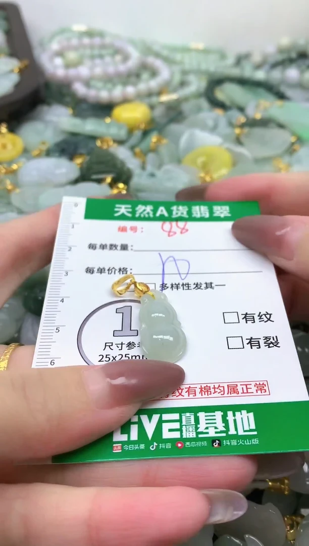 颈饰未镶嵌翡翠纯天然缅甸A货翡翠-88