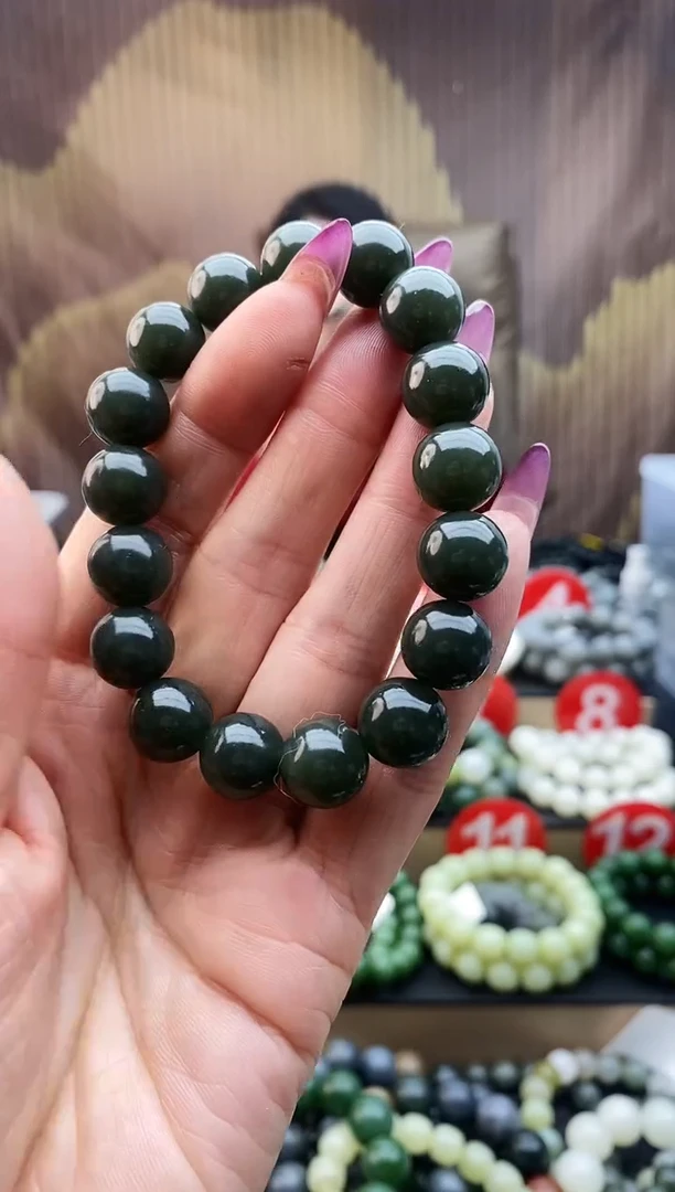 未镶嵌手串和田玉且末蓝12