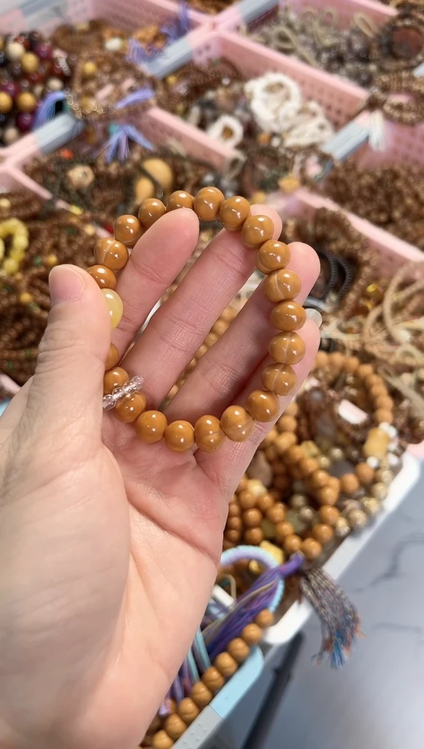 手串猴头核桃薄**喵猴头屁桃手串（白跑环）