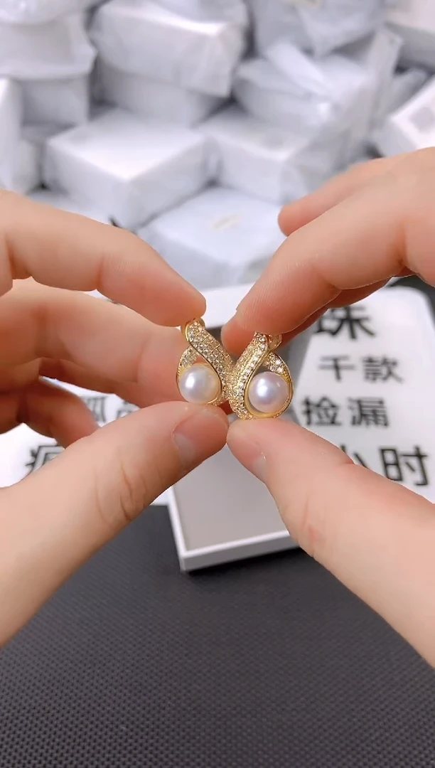 未镶嵌耳饰淡水珍珠ed1038