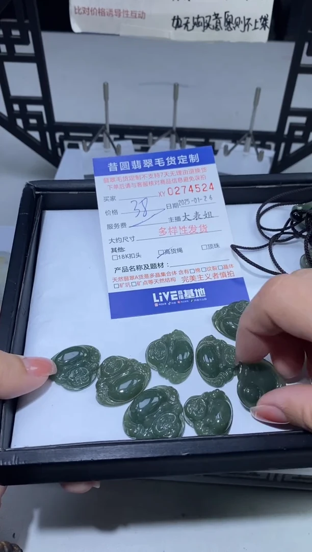 【闪购商品】翡翠颈饰未镶嵌多样性发其一274524