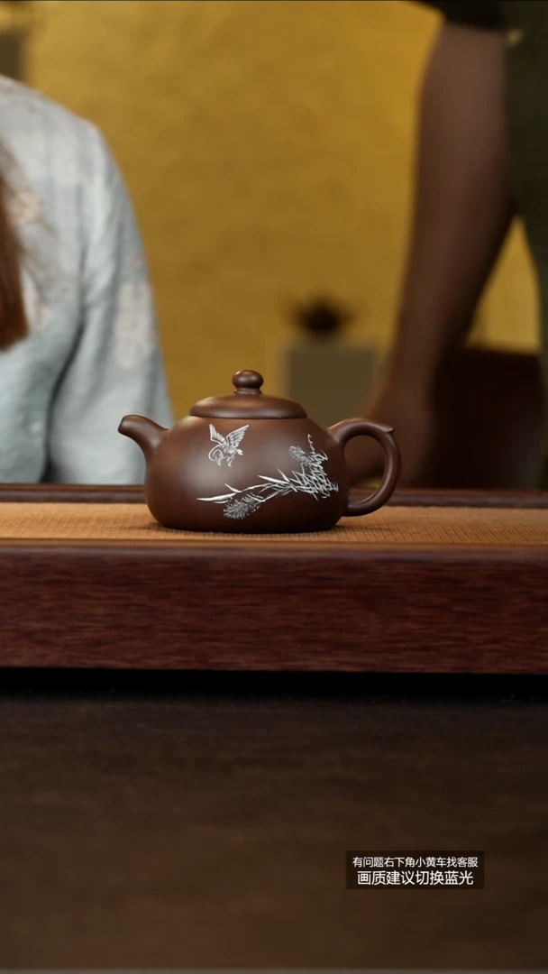 茶壶紫砂蒋蓉陶艺原矿老紫泥月影