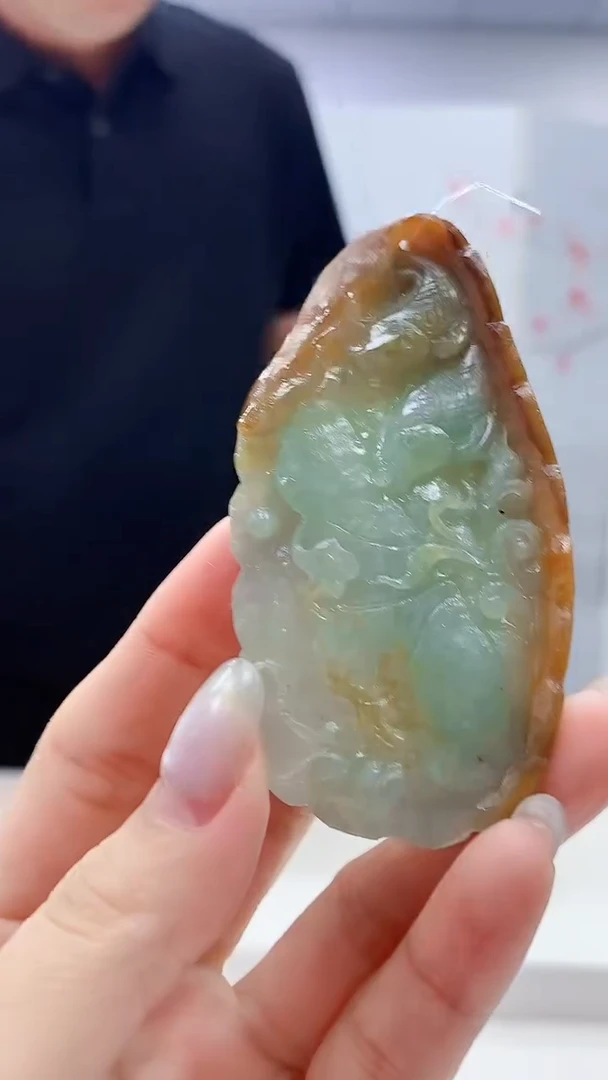 定制翡翠未镶嵌5125lr- 毛货挂件217