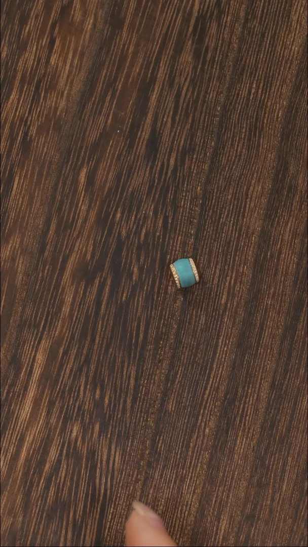 【闪购商品】绿松石挂饰18K金镶嵌1