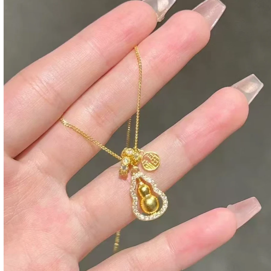 钛钢项链 满镶葫芦项链