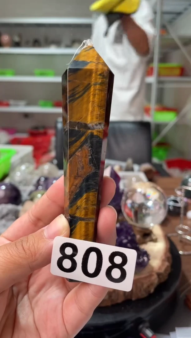 未镶嵌水晶大型摆件（非配饰）虎眼石权杖808