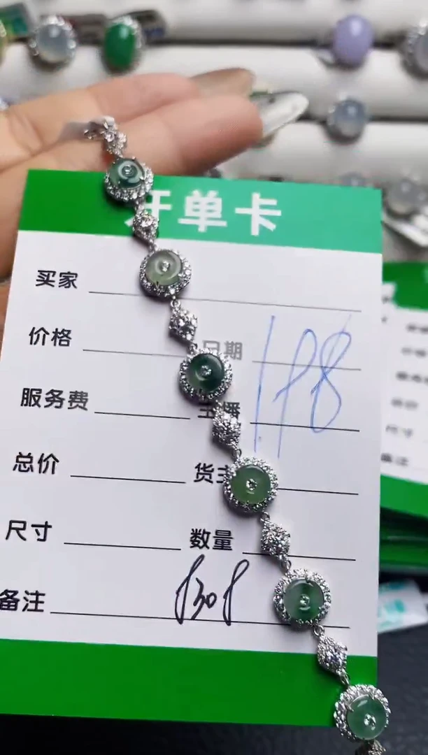 银S925镶嵌戒指翡翠琳*酱8308